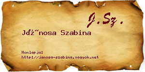 Jánosa Szabina névjegykártya