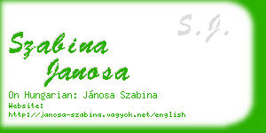 szabina janosa business card