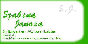 szabina janosa business card